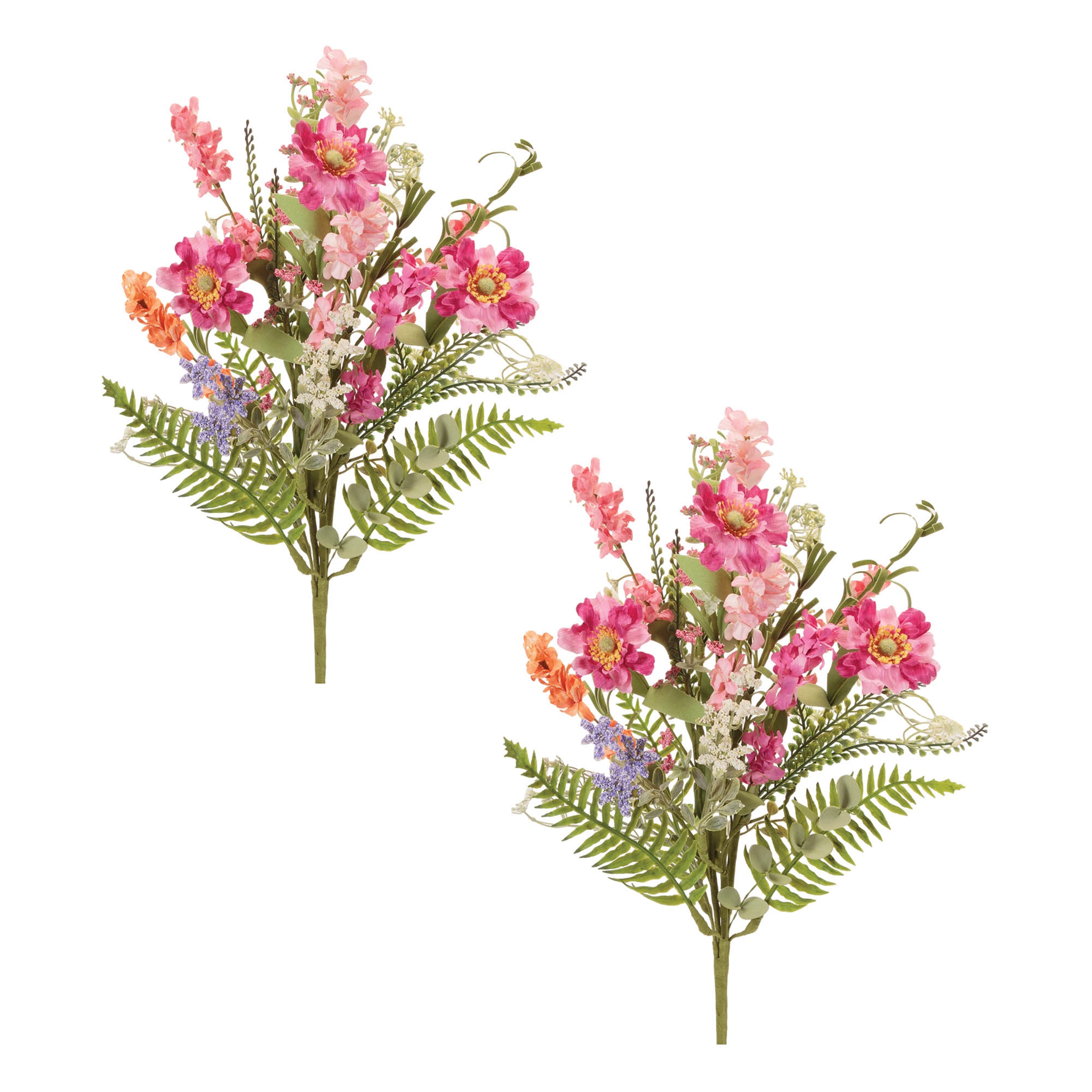 Mixed Floral Bush (Set of 2) 21"H Polyester - Image 4