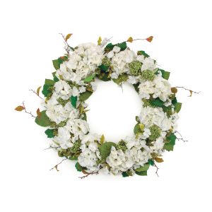 Hydrangea Wreath 32"D Fabric