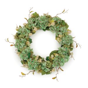 Hydrangea Wreath 32"D Fabric