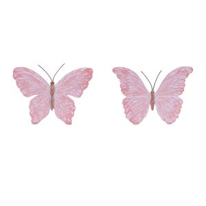 Butterfly (Set of 4) 5"H Resin/Metal