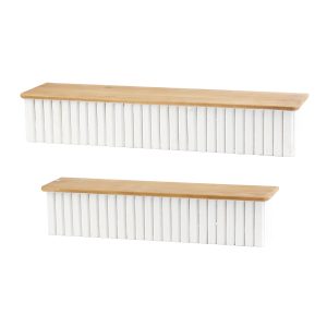 Wall Shelf (Set of 2) 18"L x 4.75"W x 4"H, 22"L x 5.5"W x 4"H MDF