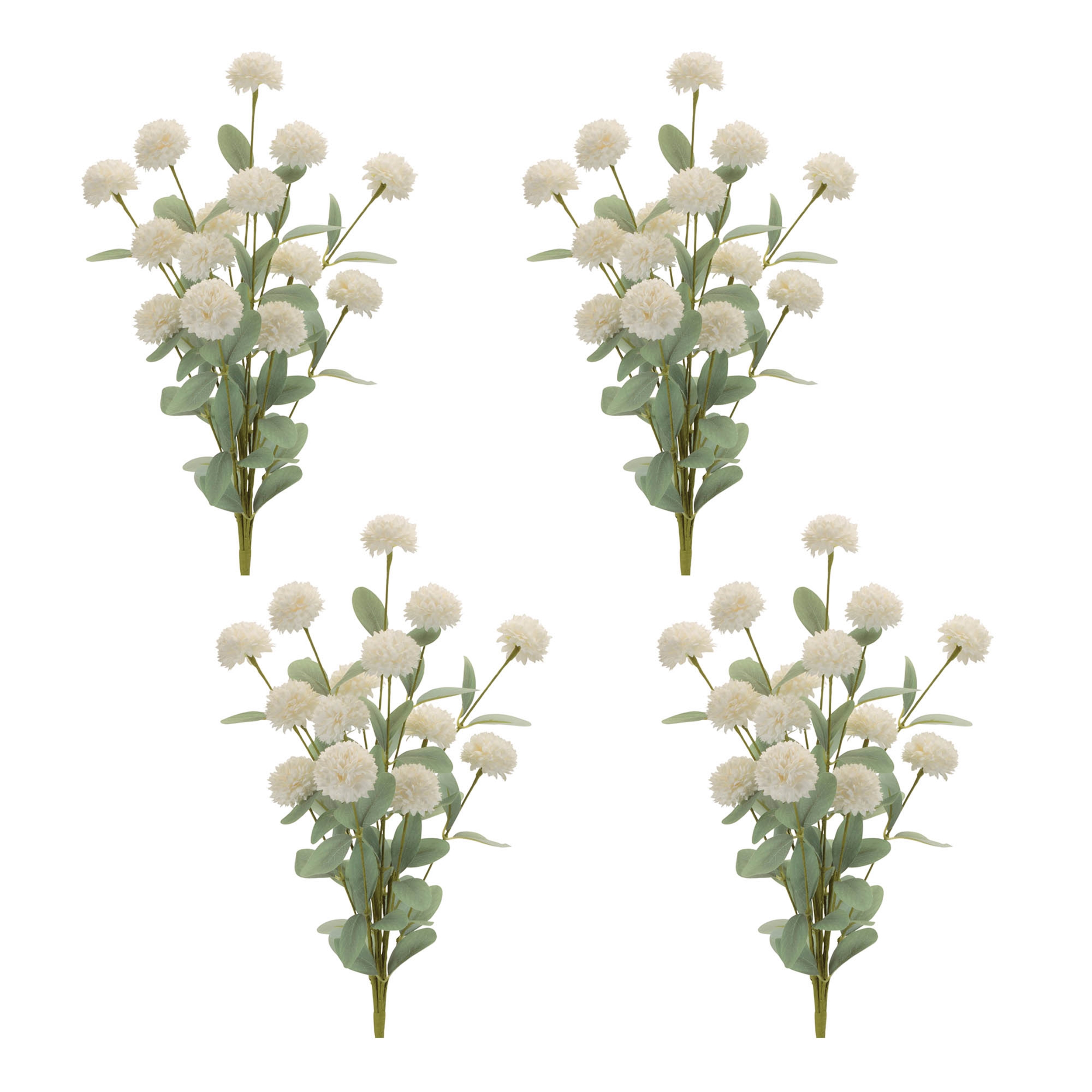 Mini Mum Bush (Set of 4) 18"H Polyester - Image 3