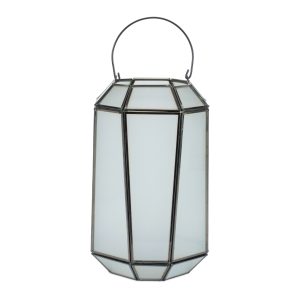 Lantern 6.5"D x 10.75"H Glass/Iron