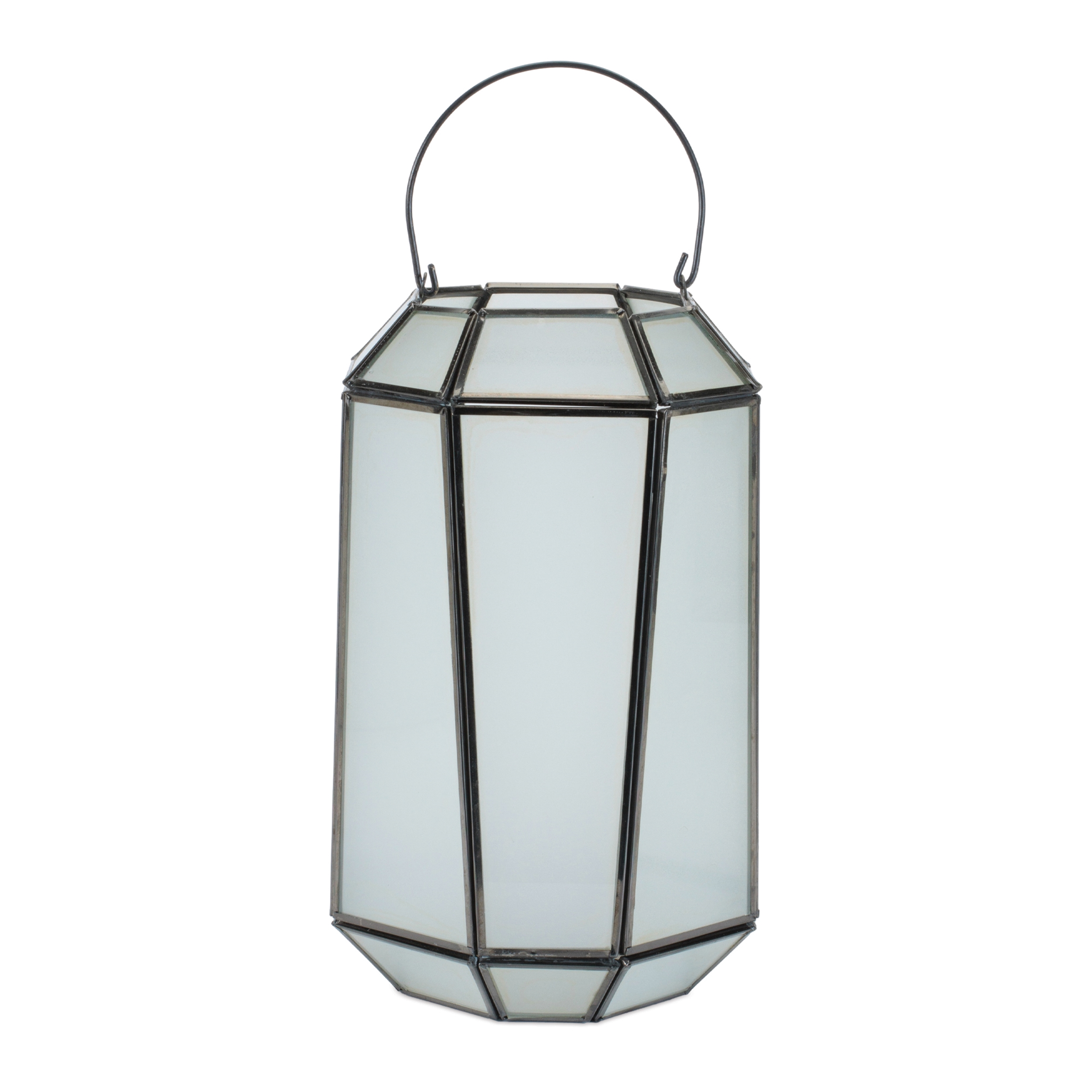 Lantern 6.5"D x 10.75"H Glass/Iron