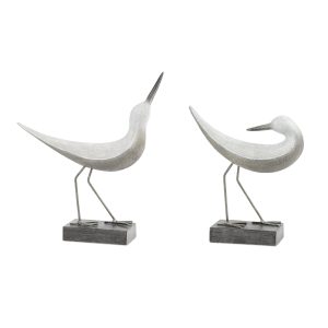 Bird (Set of 2) 8.5"H, 10"H Resin
