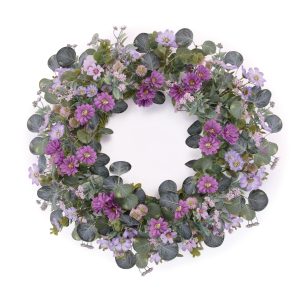Mixed Floral Wreath 22"D Polyester