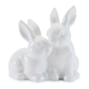 Double Bunny (Set of 4) 4"H Ceramic