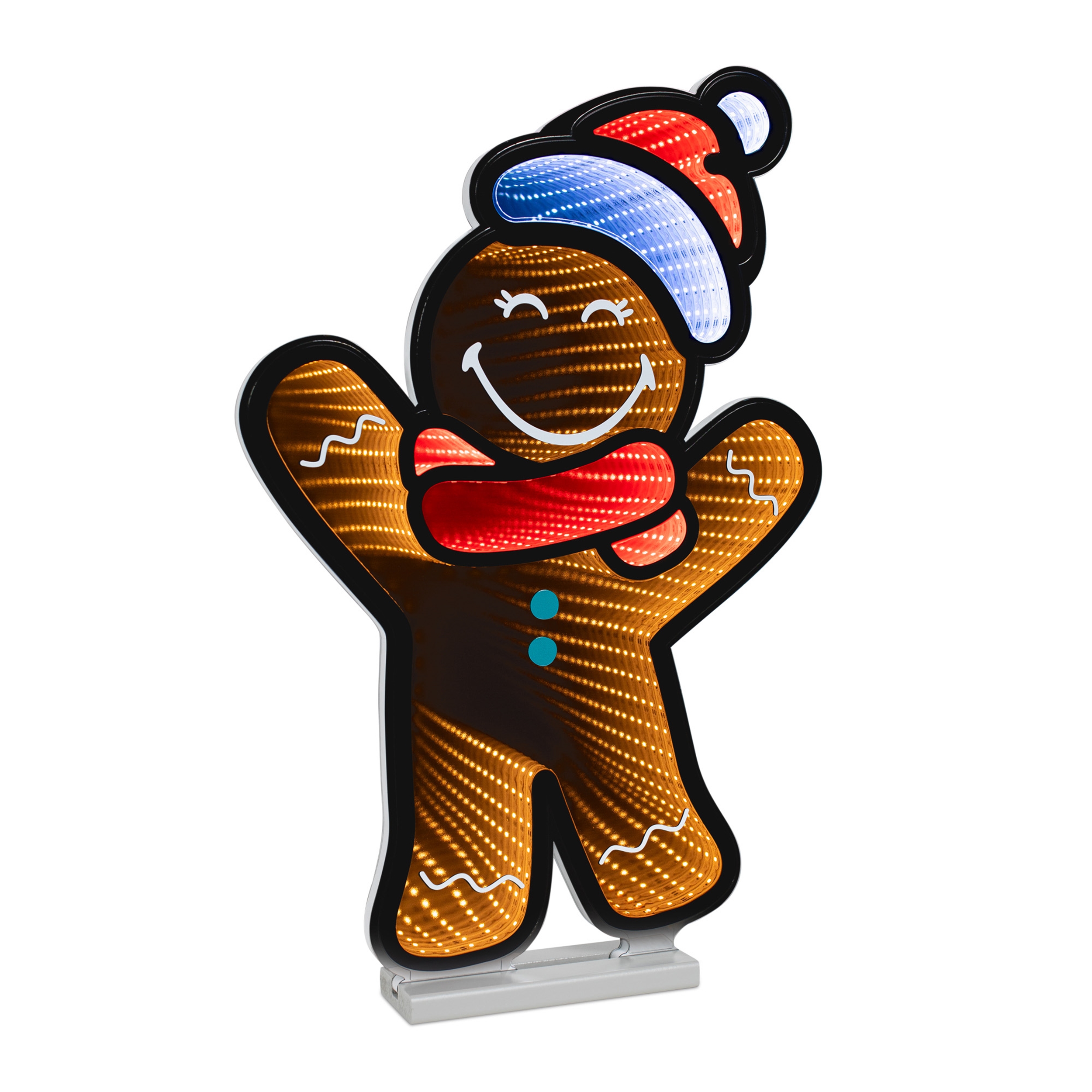 SmileyWorld(R) Gingerbread Man Ekkolight 24"H Acrylic UL Plug